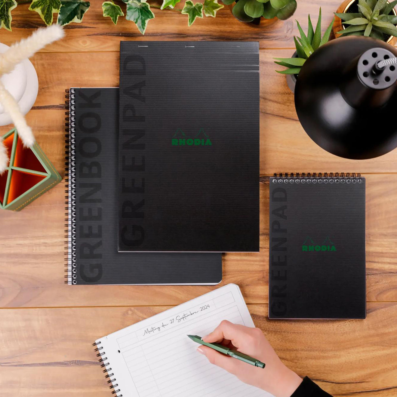 Rhodia Greenactive 100% Recycled Wirebound Greenpad A5 Lined