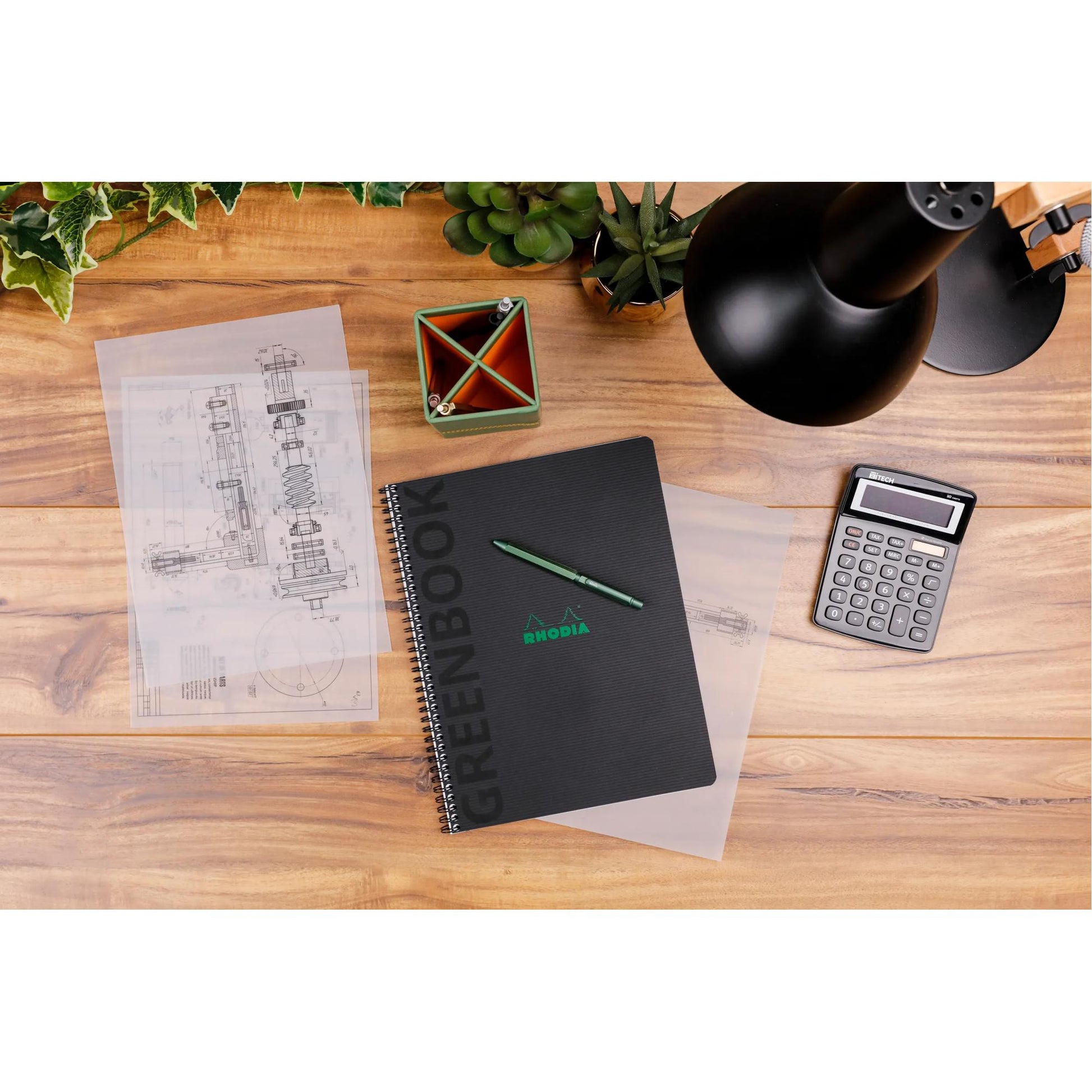 Rhodia Greenactive Wirebound GreenBook 100% Recycled Softcover A5+ Lined