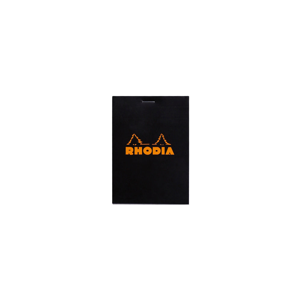 Rhodia No. 12 Top Stapled Notepad Pocket Grid Black