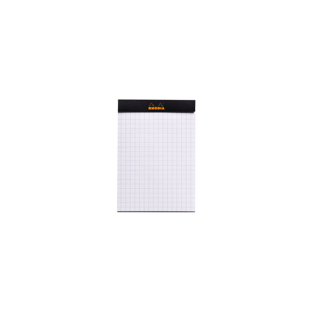 Rhodia No. 12 Top Stapled Notepad Pocket Grid Black