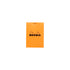 Rhodia No. 12 Top Stapled Notepad Pocket Grid Orange