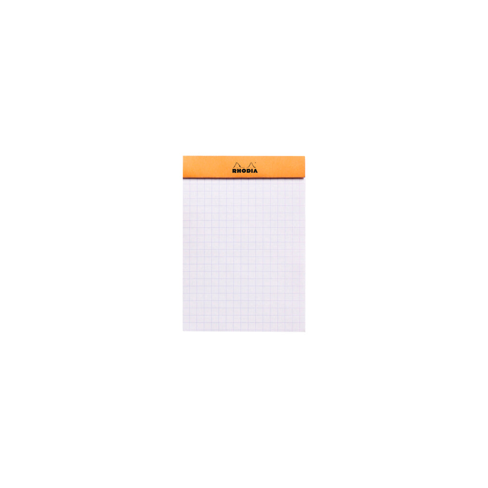 Rhodia No. 12 Top Stapled Notepad Pocket Grid Orange