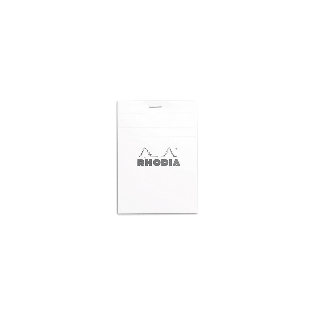 Rhodia No. 12 Top Stapled Notepad Pocket Grid White