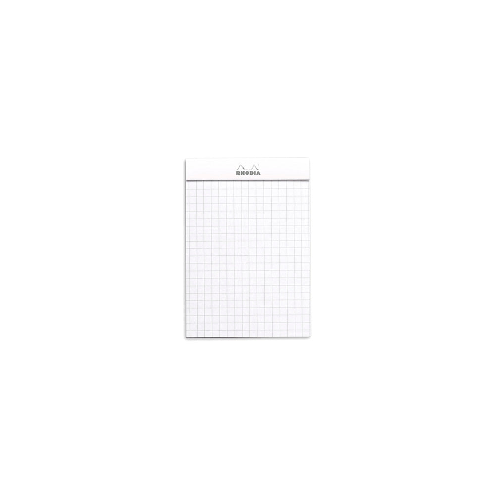 Rhodia No. 12 Top Stapled Notepad Pocket Grid White