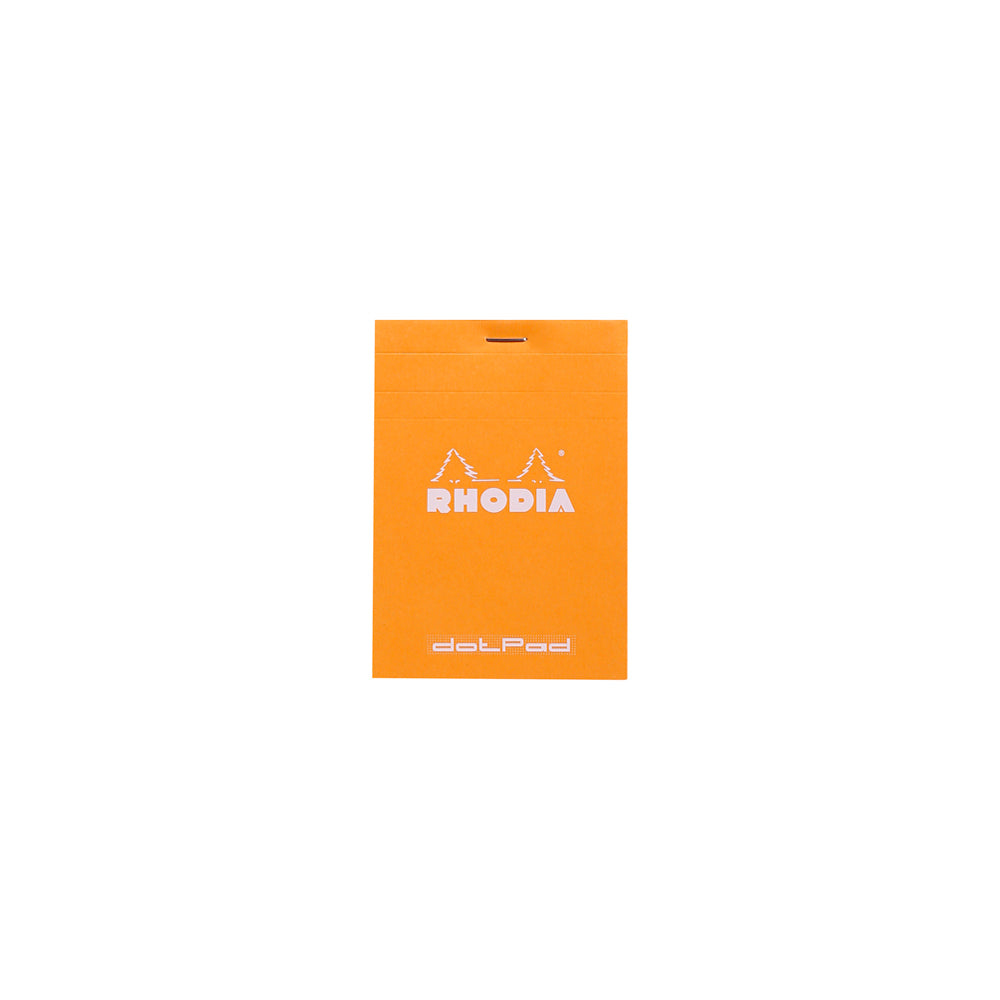 Rhodia No. 12 Top Stapled Notepad Pocket Dot Grid Orange