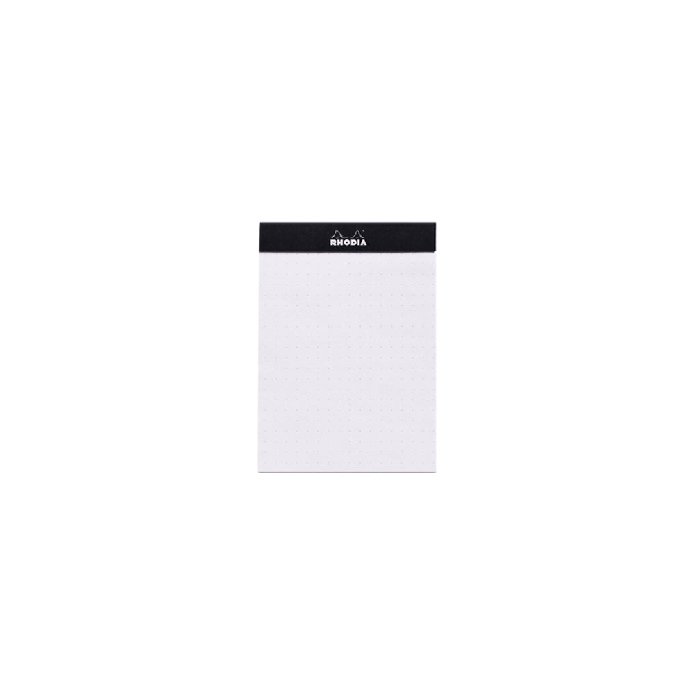 Rhodia No. 12 Top Stapled Notepad Pocket Dot Grid Black