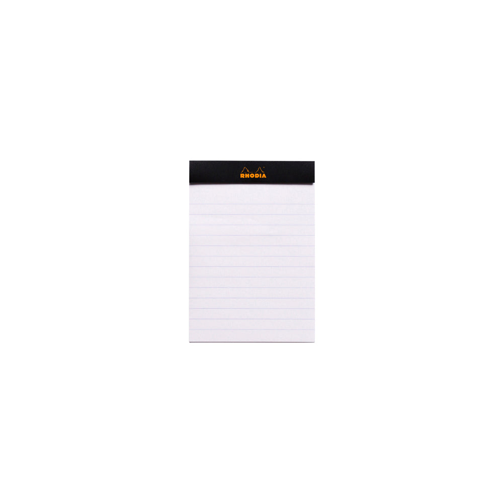 Rhodia No. 12 Top Stapled Notepad Pocket Lined Black