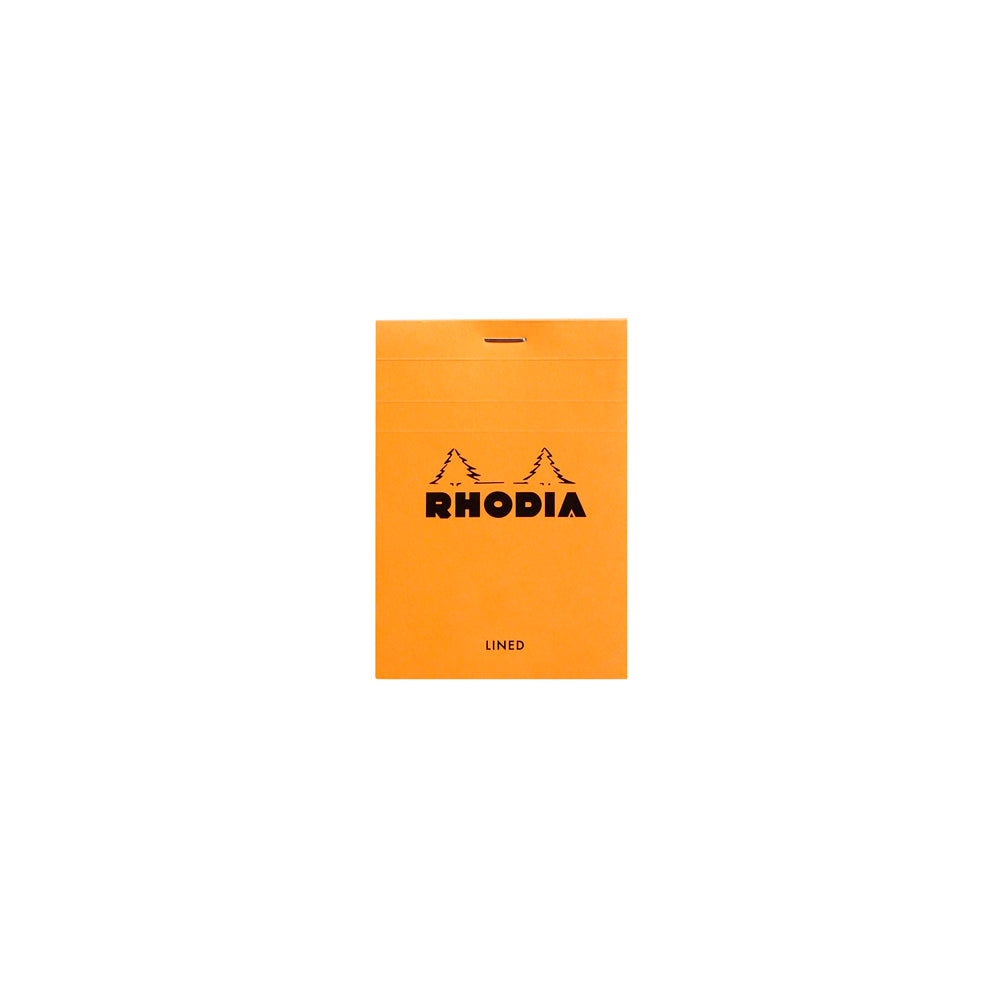 Rhodia No. 12 Top Stapled Notepad Pocket Lined Orange