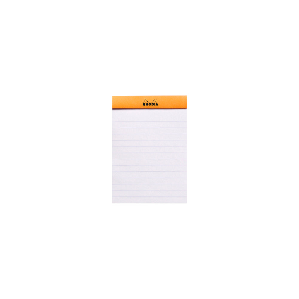 Rhodia No. 12 Top Stapled Notepad Pocket Lined Orange