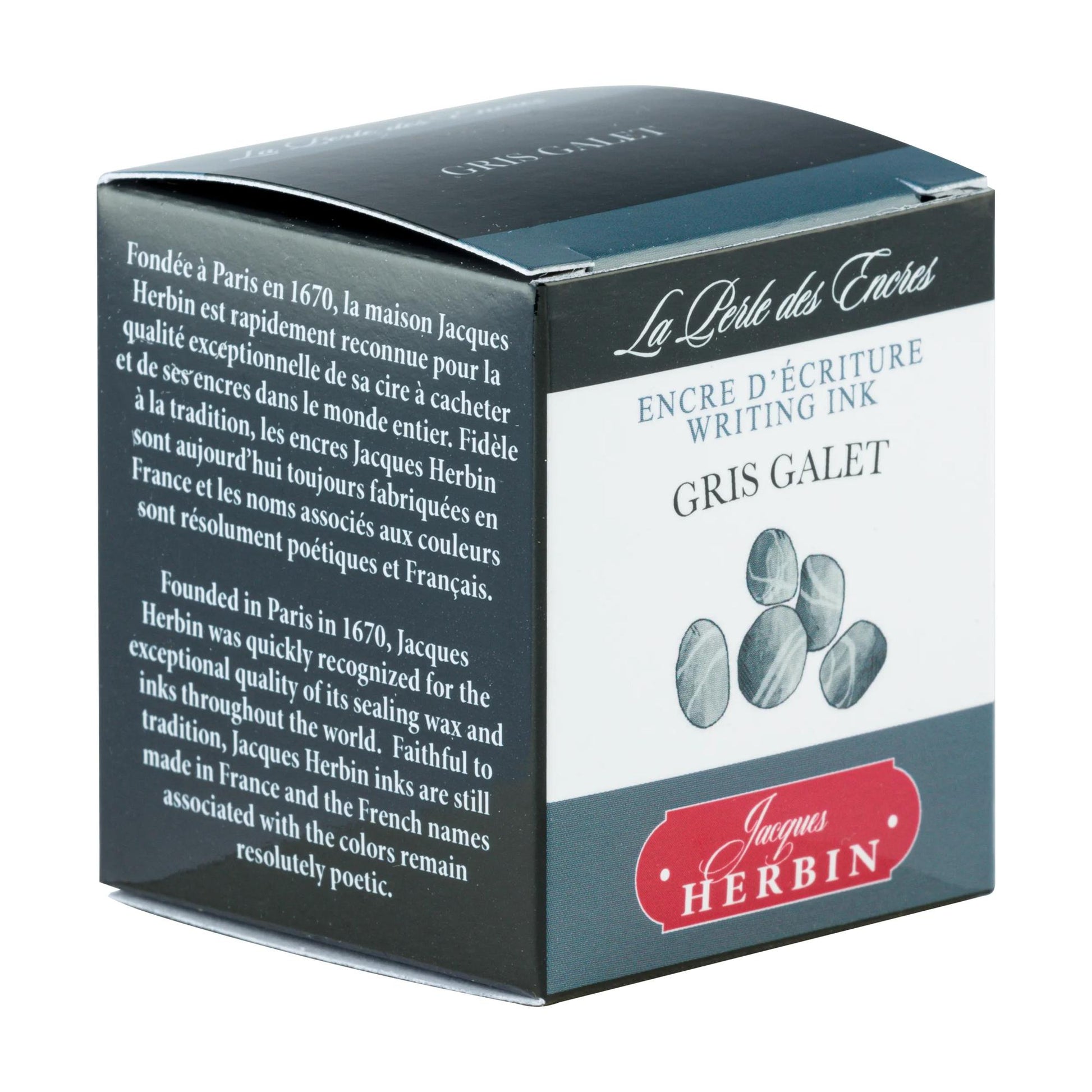 La Perle des Encres Writing Ink 30 mL Gris Galet (Pebble Grey)
