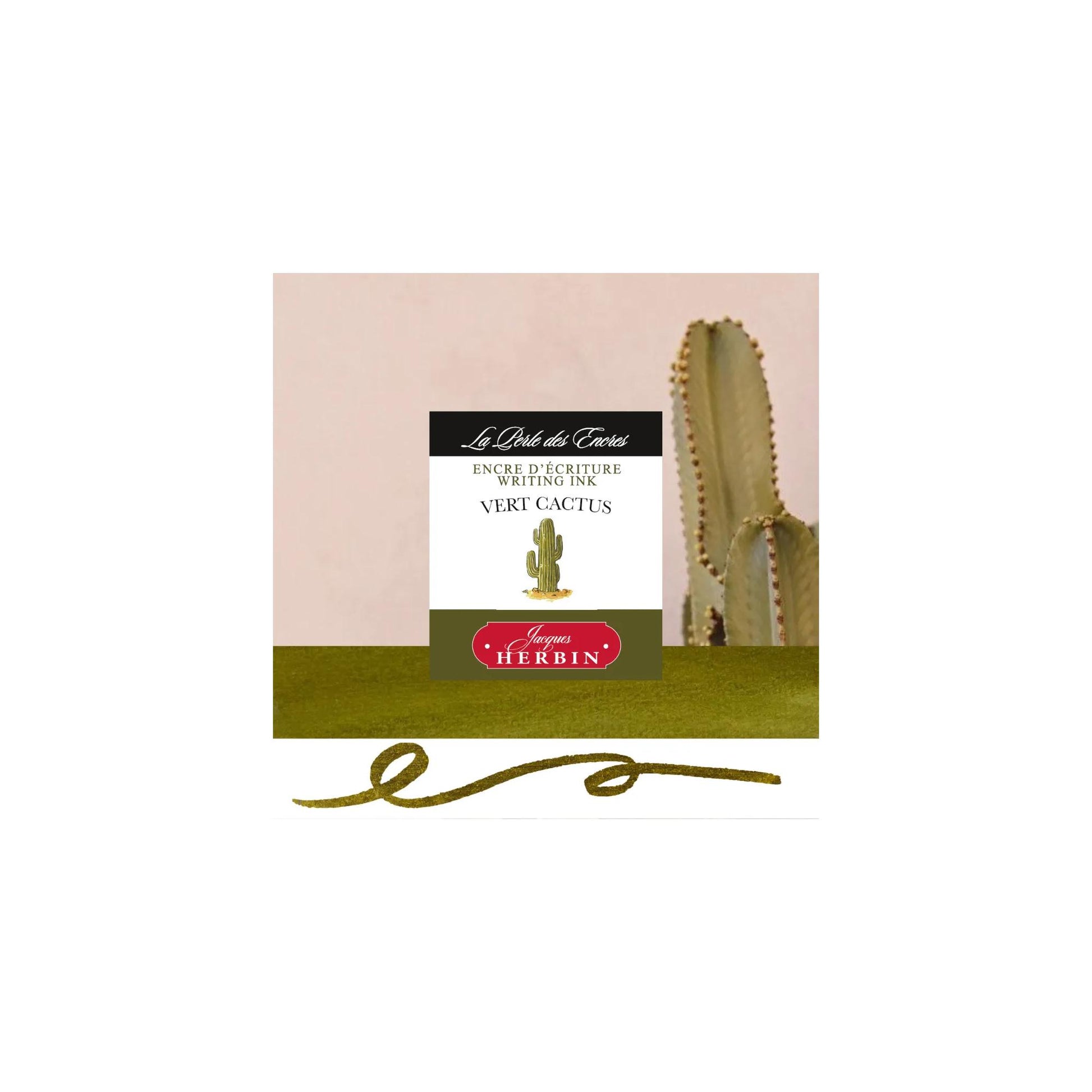 La Perle des Encres Writing Ink 30 mL Vert Cactus (Cactus Green)