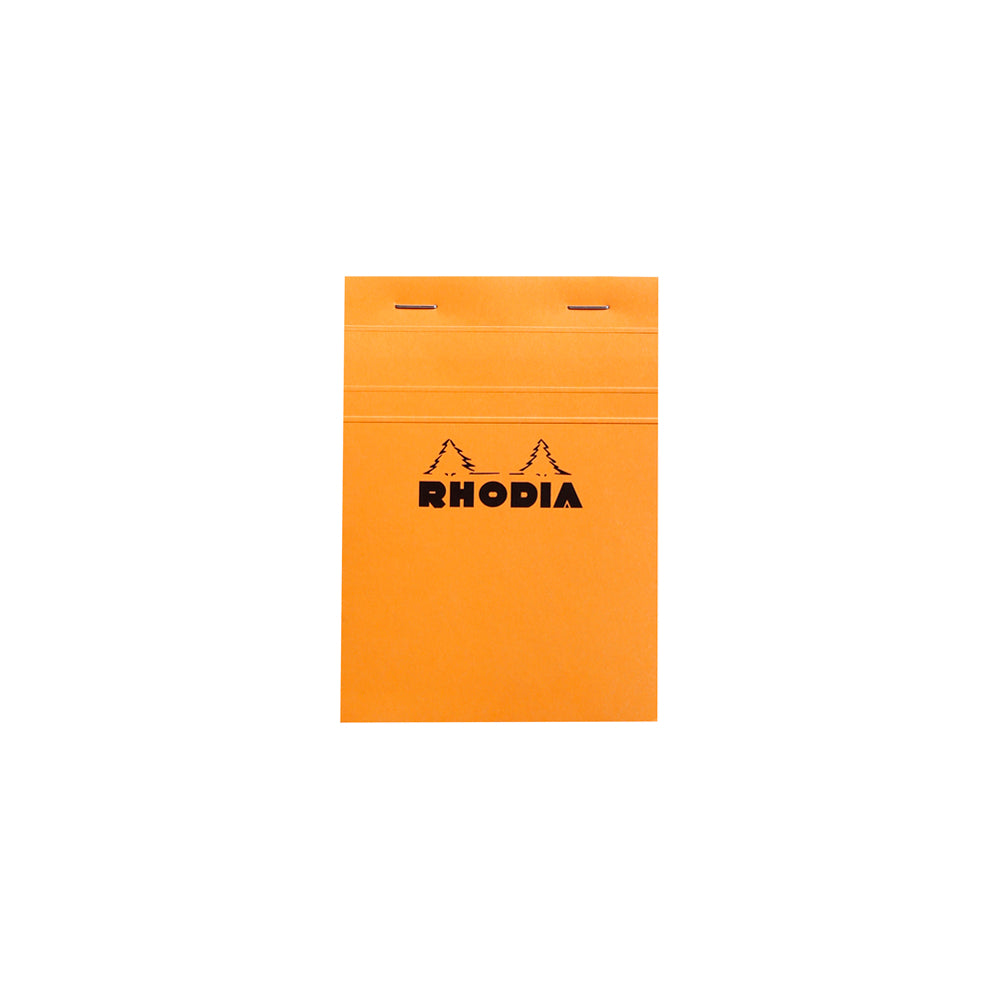 Rhodia No. 13 Top Stapled Notepad A6 Grid Orange