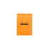 Rhodia No. 13 Top Stapled Notepad A6 Grid Orange