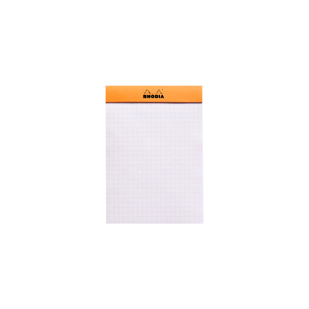 Rhodia No. 13 Top Stapled Notepad A6 Grid Orange