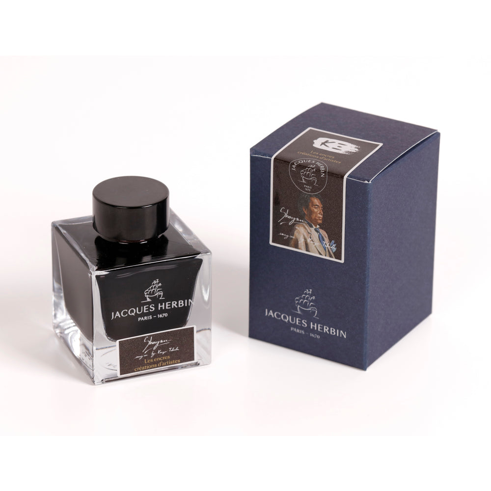 Jacques Herbin Prestige Artist Creations Writing Ink 50 mL Shogun (Black) by Kenzo Takada