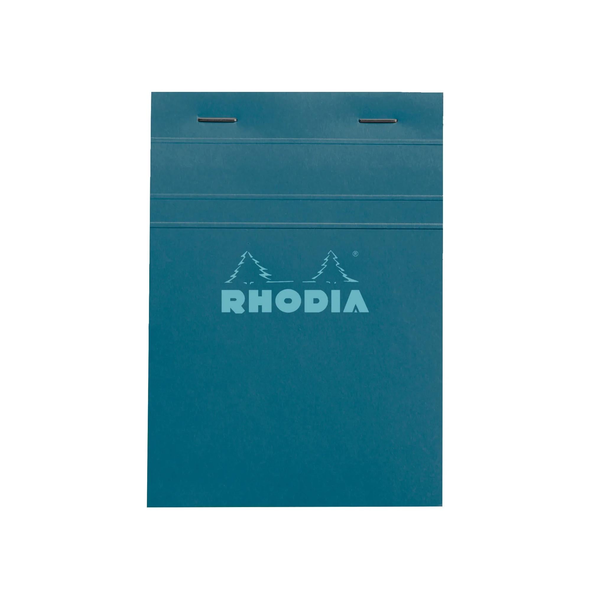 Rhodia No. 13 Top Stapled Notepad A6 Grid Peacock