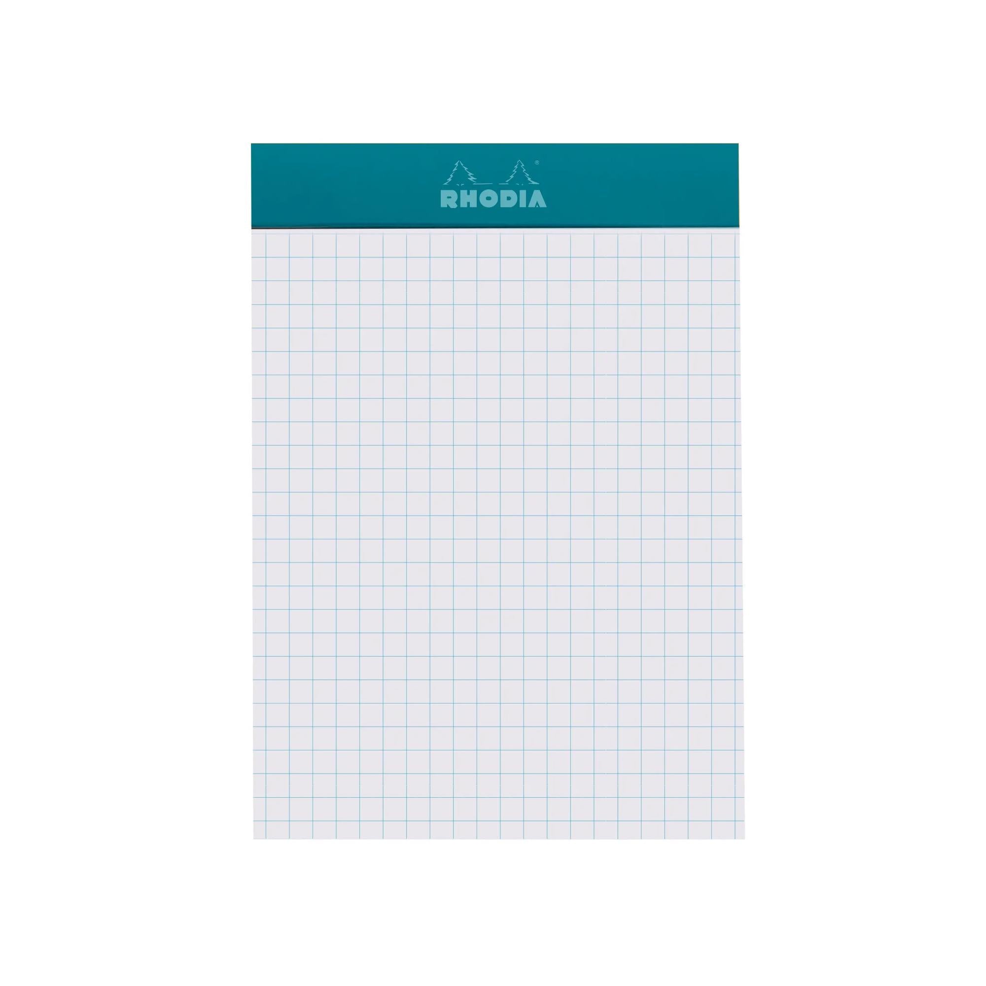 Rhodia No. 13 Top Stapled Notepad A6 Grid Peacock