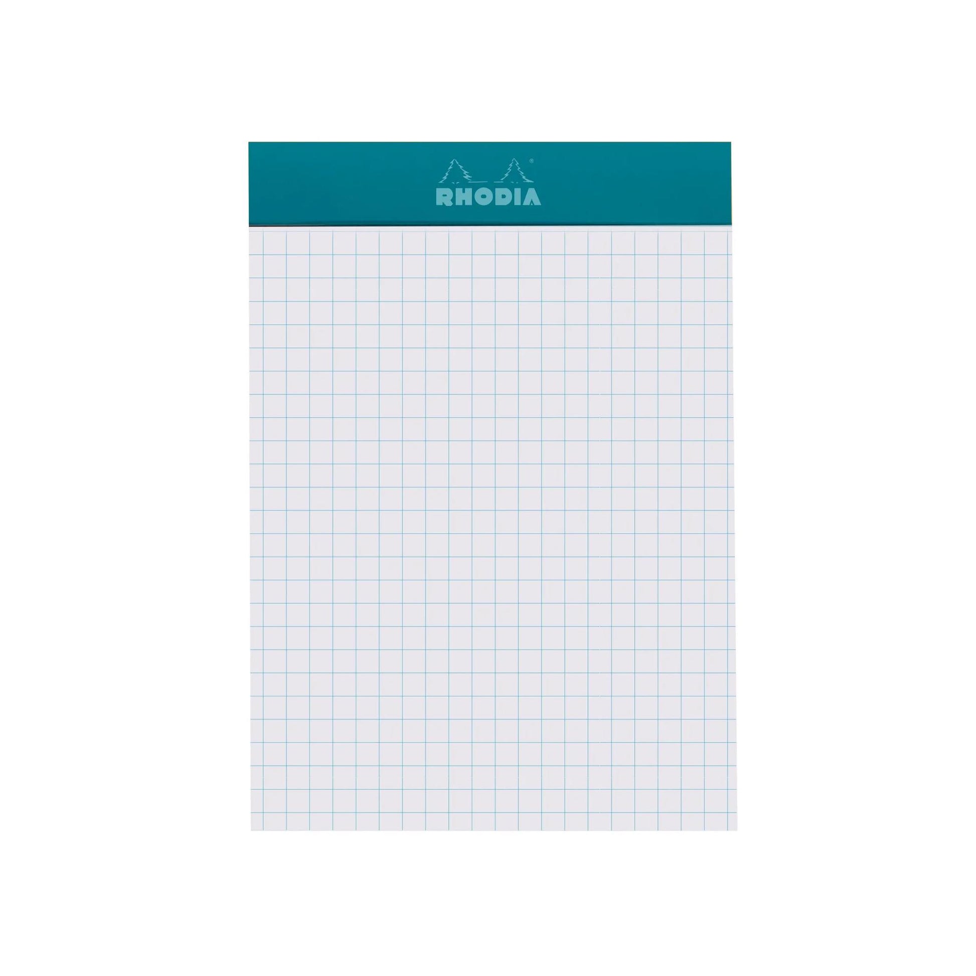 Rhodia No. 13 Top Stapled Notepad A6 Grid Peacock
