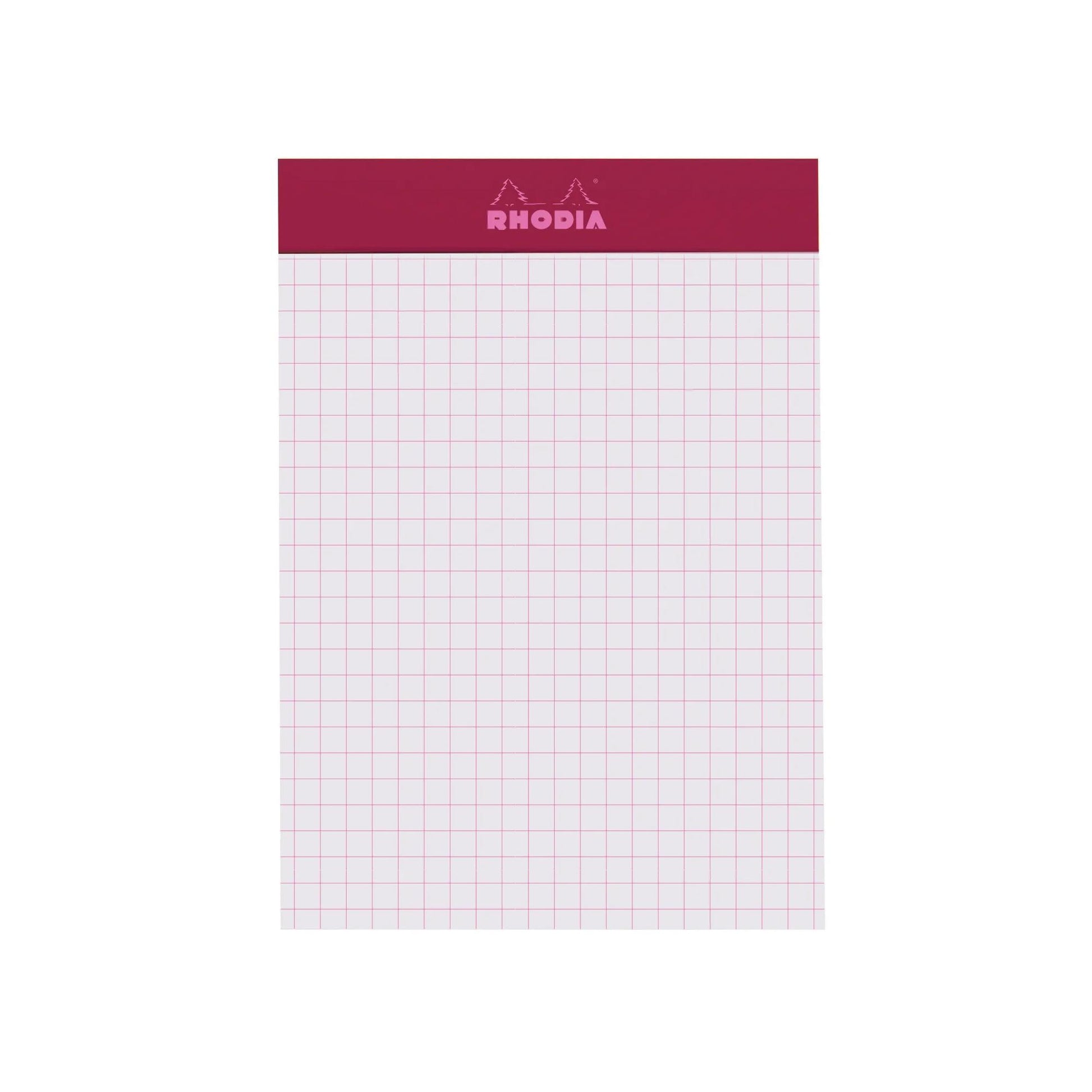 Rhodia No. 13 Top Stapled Notepad A6 Grid Plum