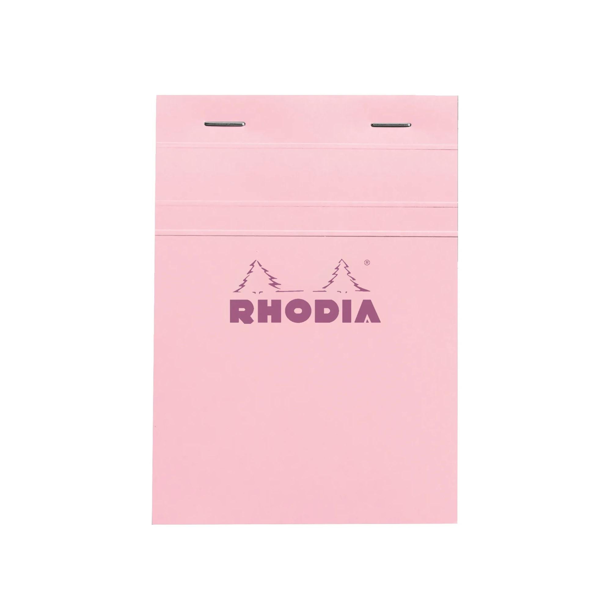 Rhodia No. 13 Top Stapled Notepad A6 Grid Rose
