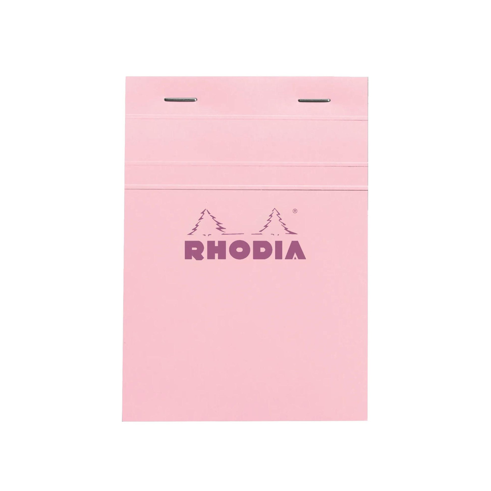 Rhodia No. 13 Top Stapled Notepad A6 Grid Rose
