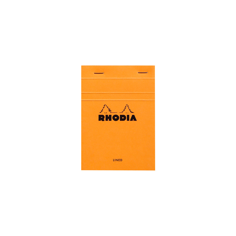 Rhodia No. 13 Top Stapled Notepad A6 Lined Orange