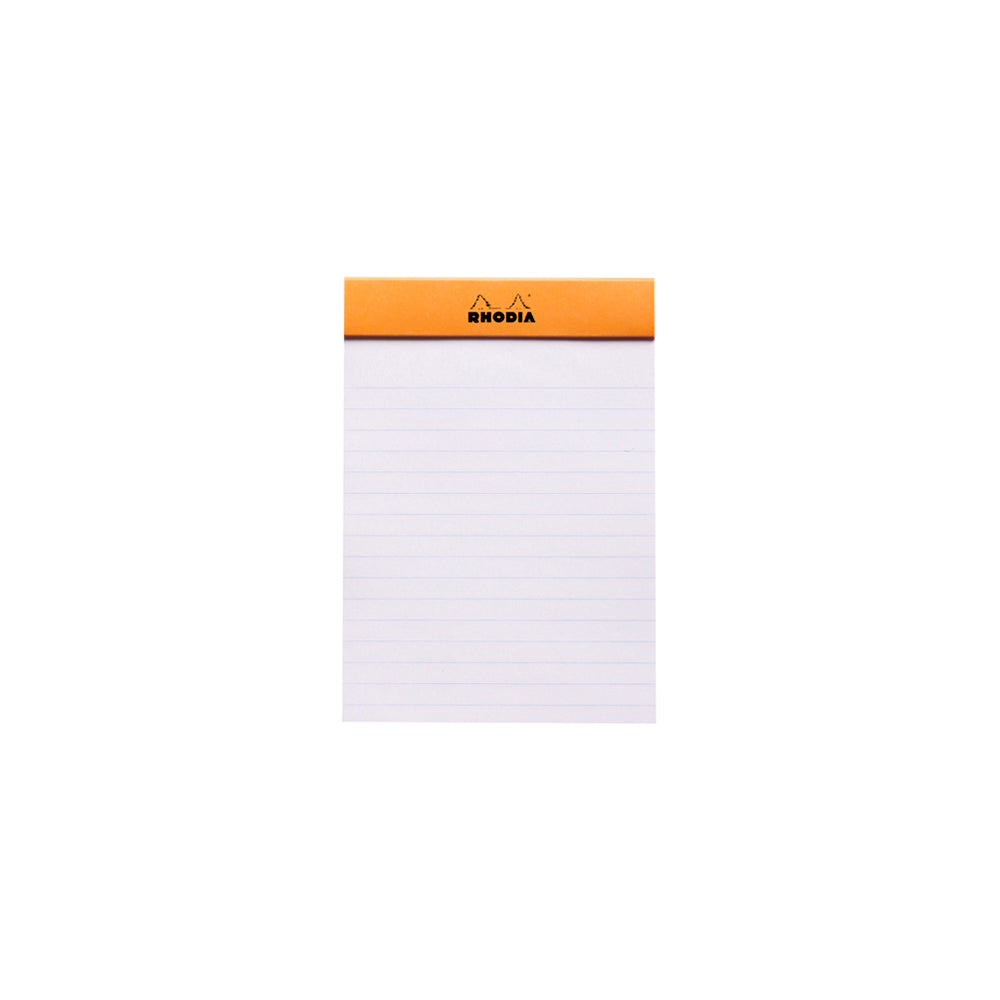 Rhodia No. 13 Top Stapled Notepad A6 Lined Orange