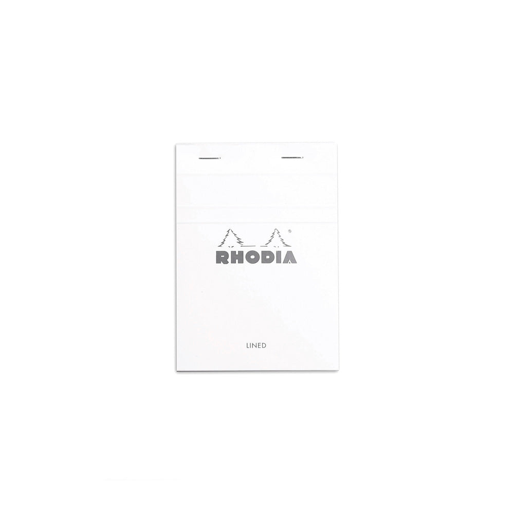 Rhodia No. 13 Top Stapled Notepad A6 Lined White