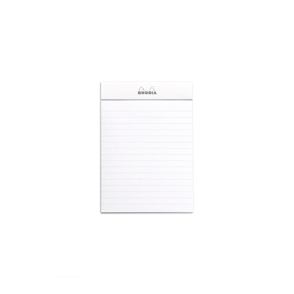 Rhodia No. 13 Top Stapled Notepad A6 Lined White