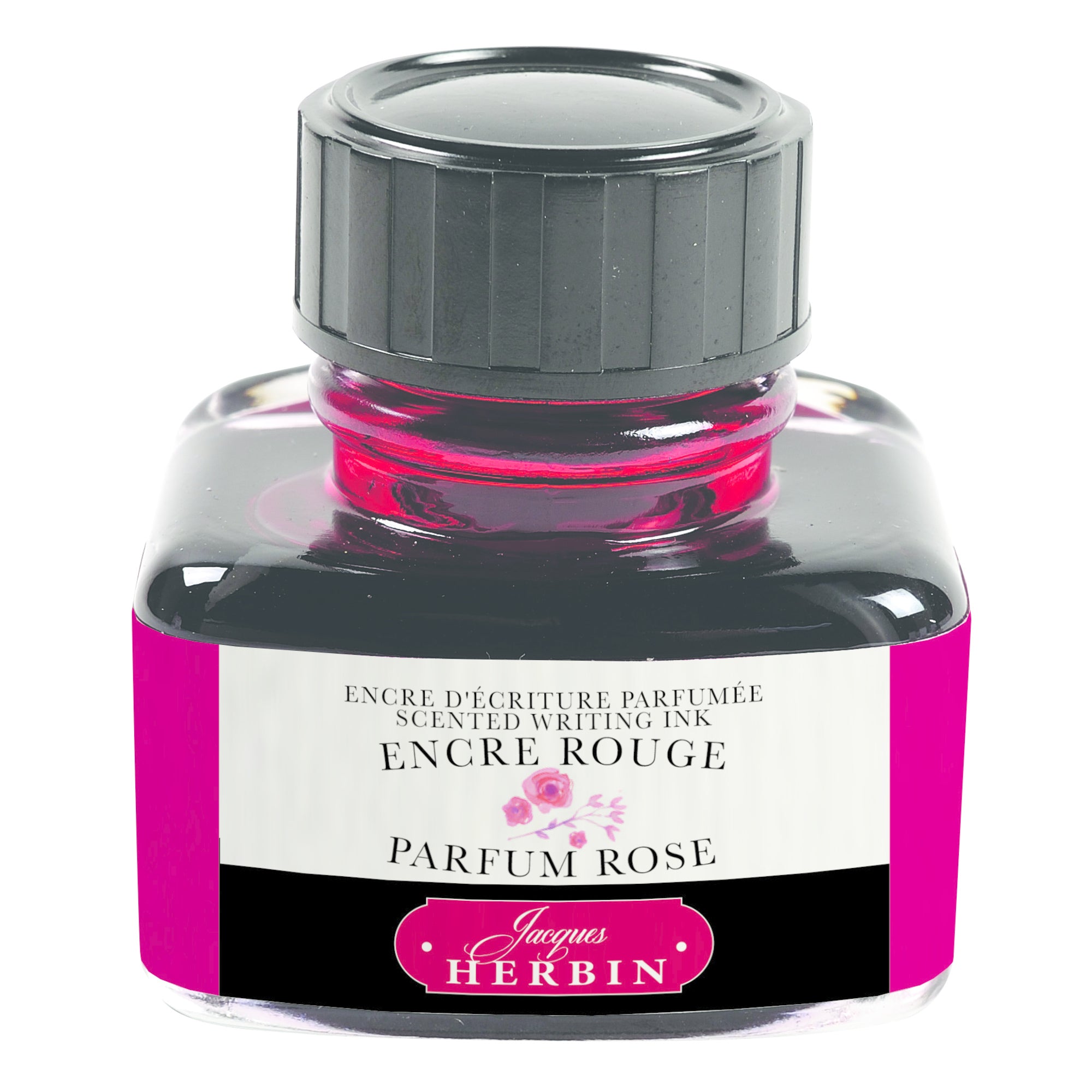 Jacques Herbin Scented Writing Ink 30 mL Red (Rose Fragrance)
