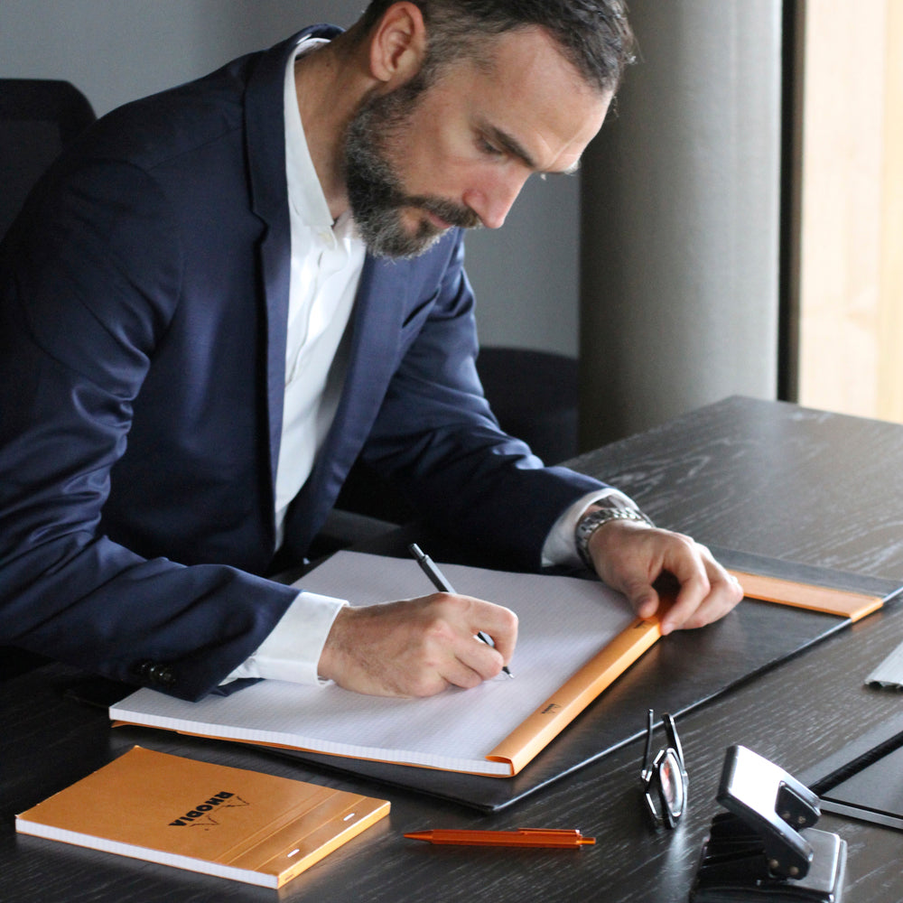 Rhodia No. 14 Top Stapled Notepad 11 x 17 cm Lined Orange