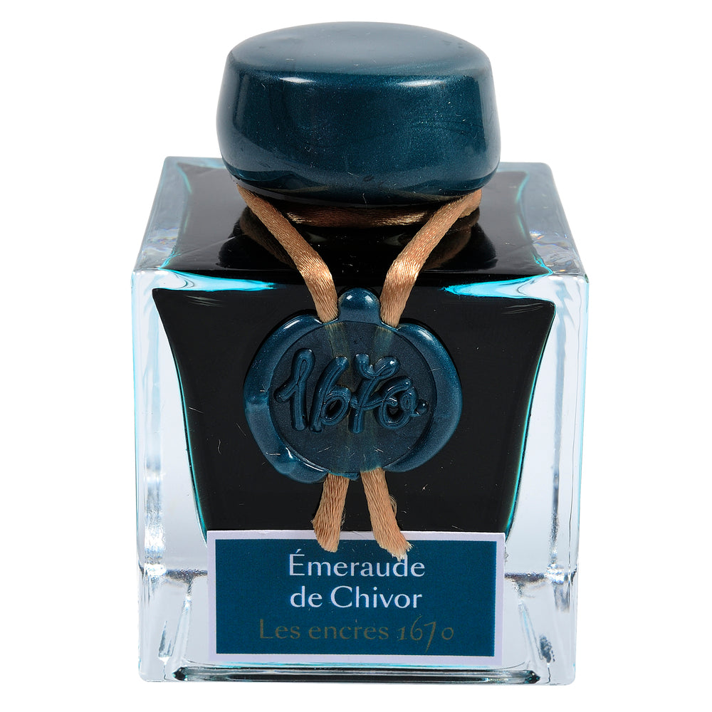 Jacques Herbin Prestige 1670 Writing Ink 50 mL Emeraude de Chivor (Emerald Green)