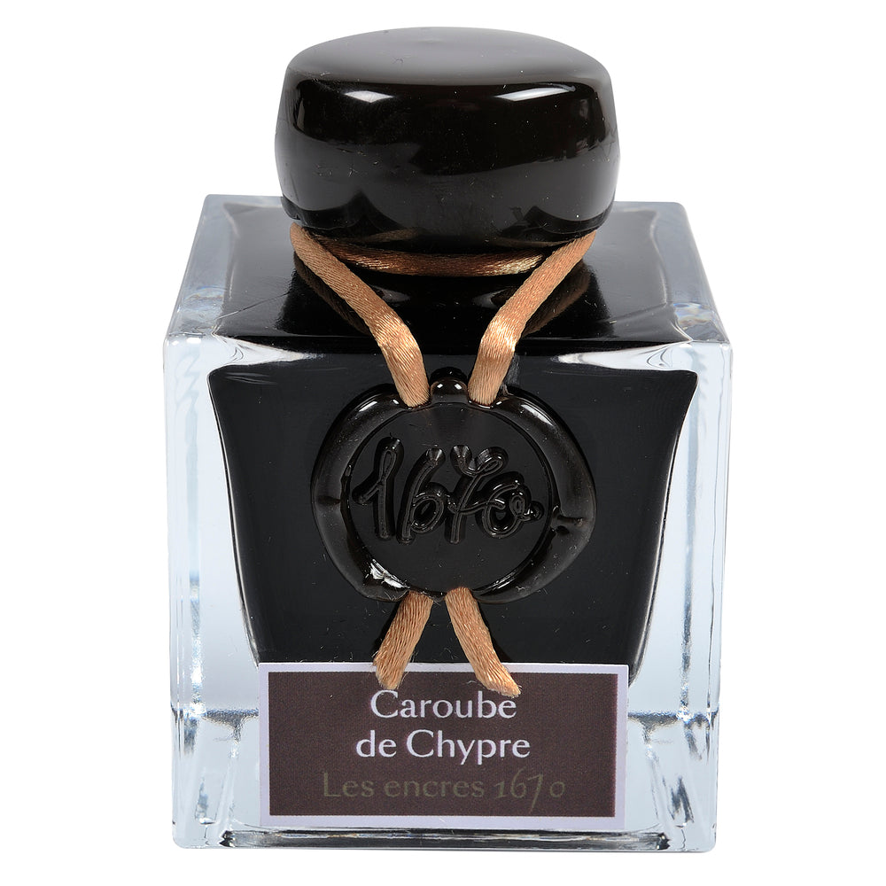 Jacques Herbin Prestige 1670 Writing Ink 50 mL Caroube of Chypre (Carob Brown)