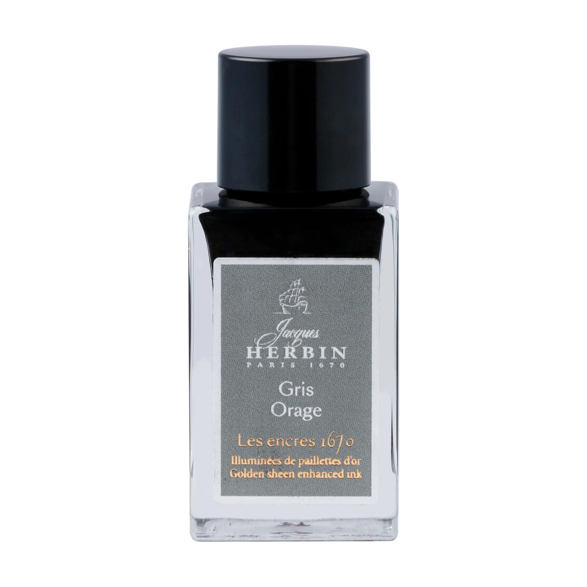 Jacques Herbin Prestige 1670 Writing Ink 15 mL Gris Orage (Stormy Grey)
