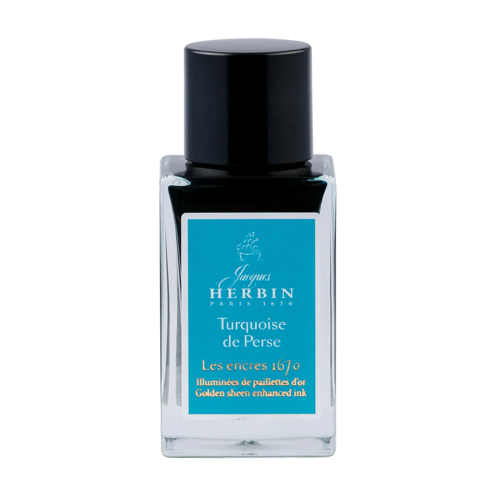 Jacques Herbin Prestige 1670 Writing Ink 15 mL Turquoise de Perse (Persian Turquoise)
