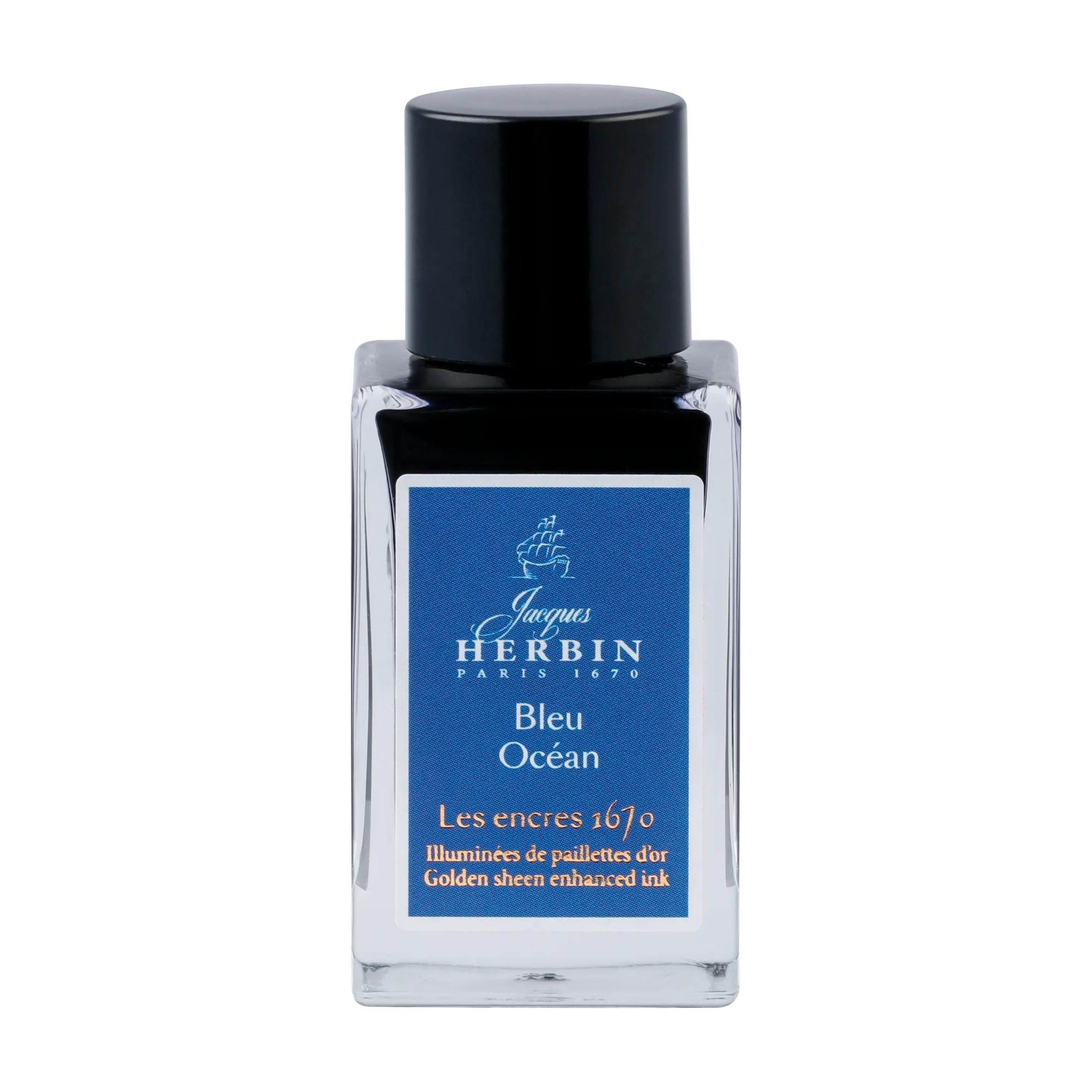 Jacques Herbin Prestige 1670 Writing Ink 15 mL Bleu Ocean (Ocean Blue)