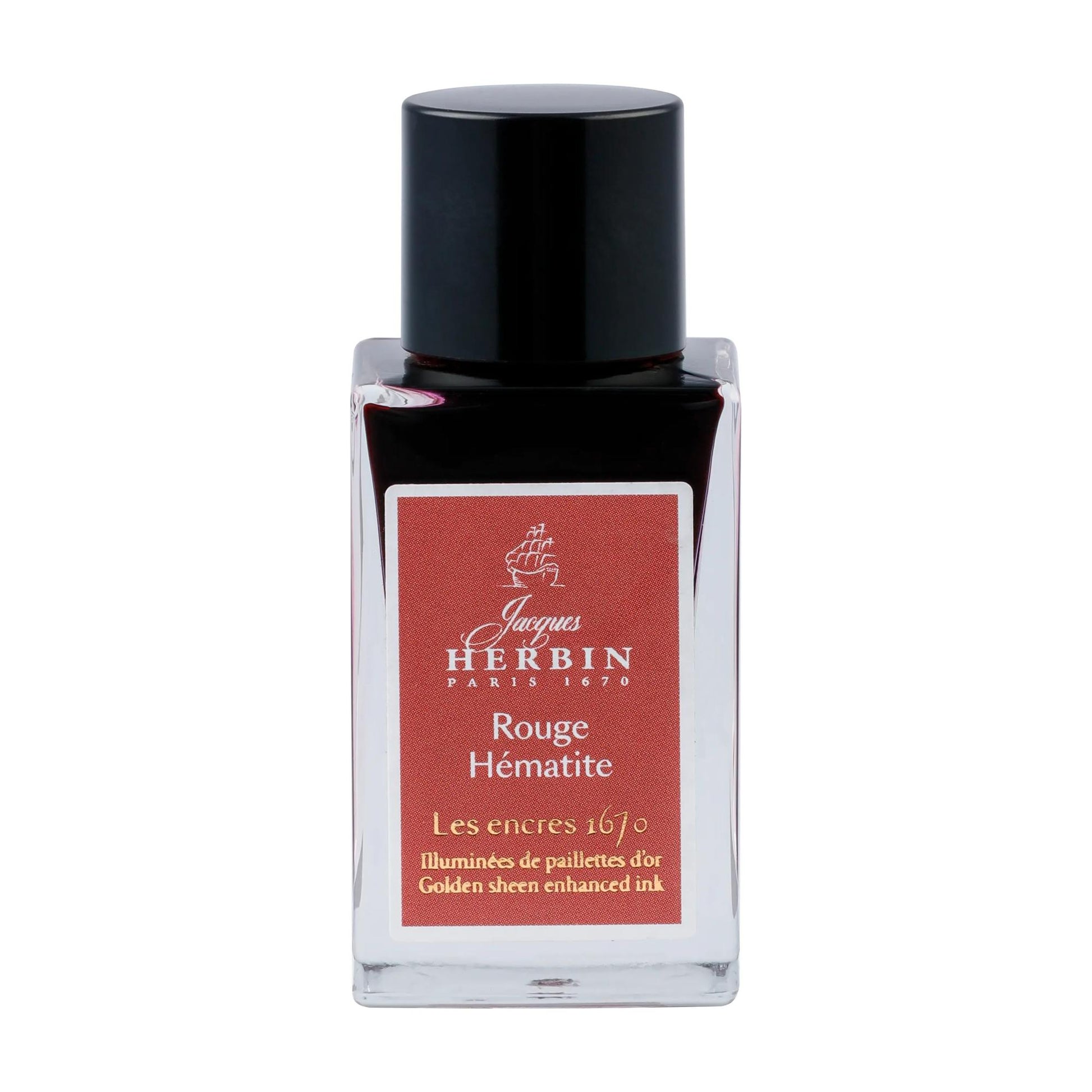 Jacques Herbin Prestige 1670 Writing Ink 15 mL Rouge Hematite (Red Hematite)