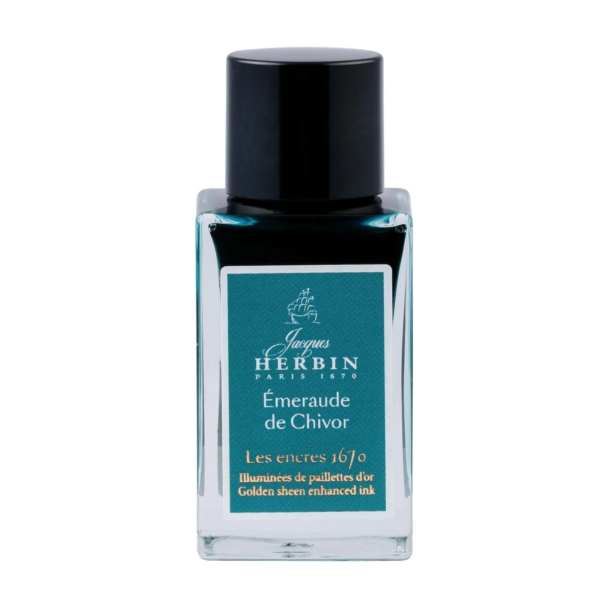 Jacques Herbin Prestige 1670 Writing Ink 15 mL Emerald of Chivor (Emerald Green)