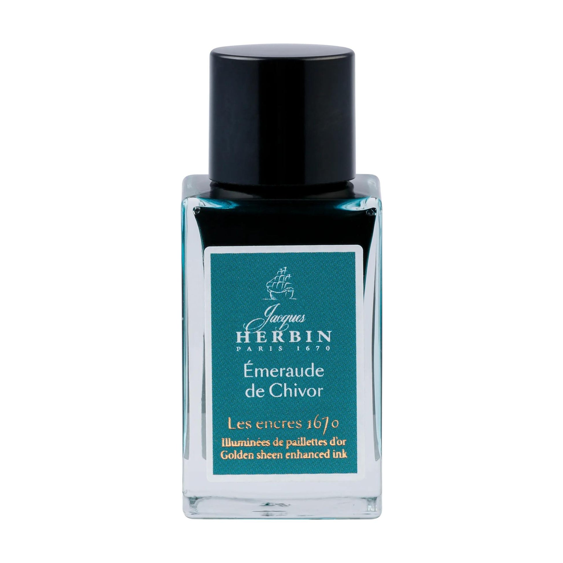 Jacques Herbin Prestige 1670 Writing Ink 15 mL Emerald of Chivor (Emerald Green)