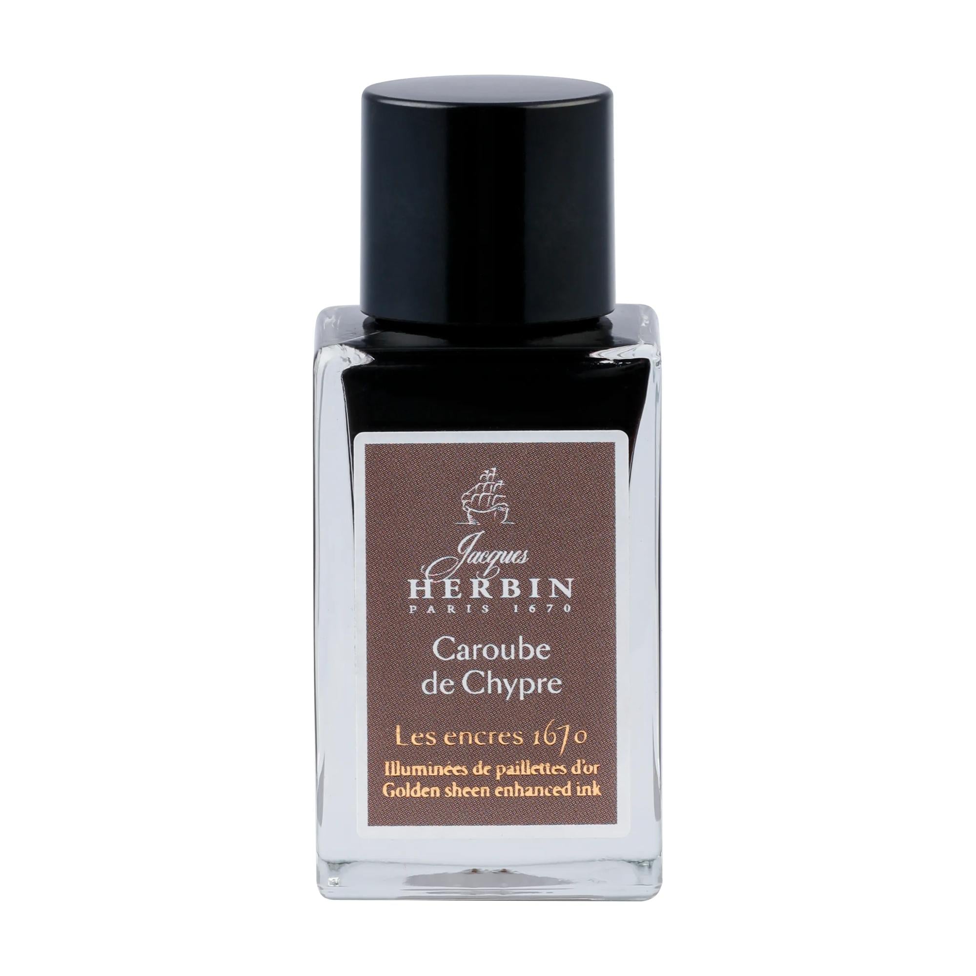 Jacques Herbin Prestige 1670 Writing Ink 15 mL Carob of Chypre (Carob Brown)