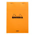 Rhodia No. 16 Top Stapled Legal Pad A5 Lined Orange