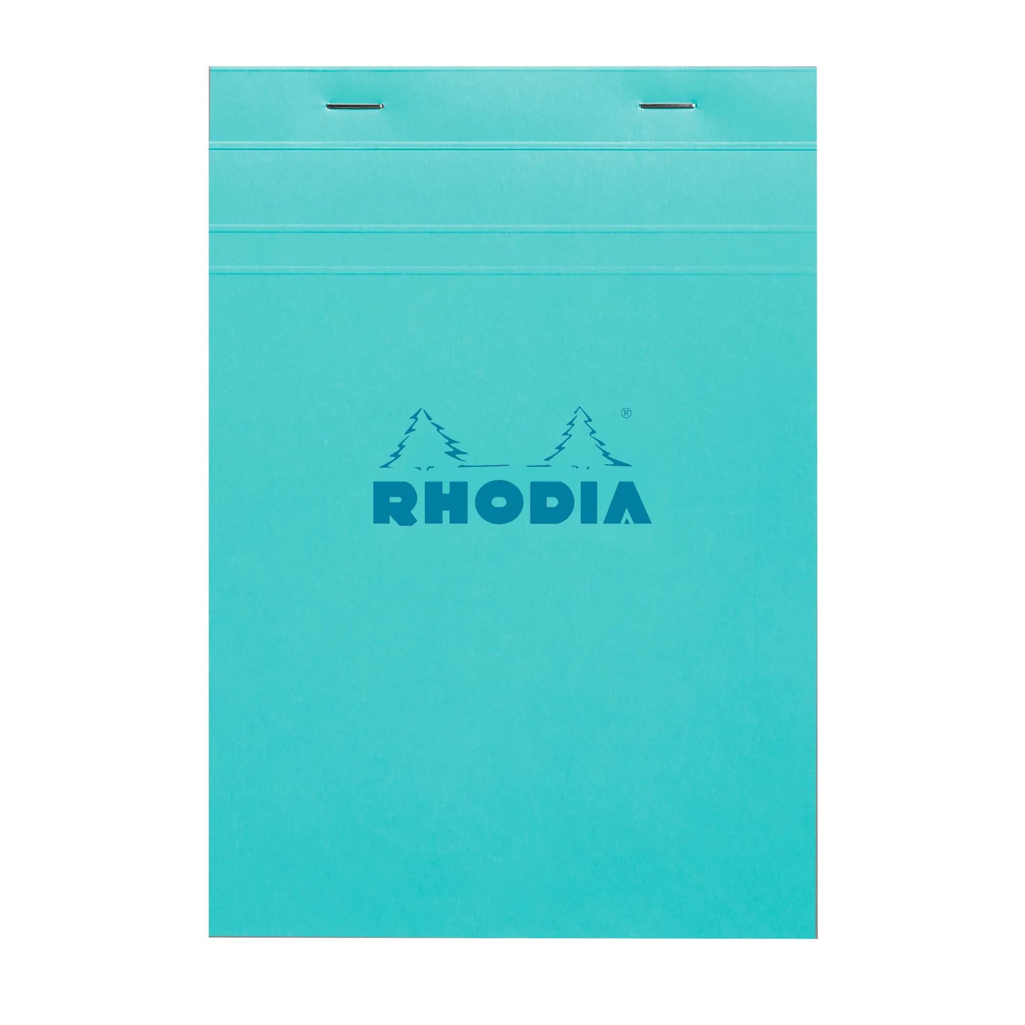 Rhodia No. 16 Top Stapled Notepad A5 Grid Azure Blue