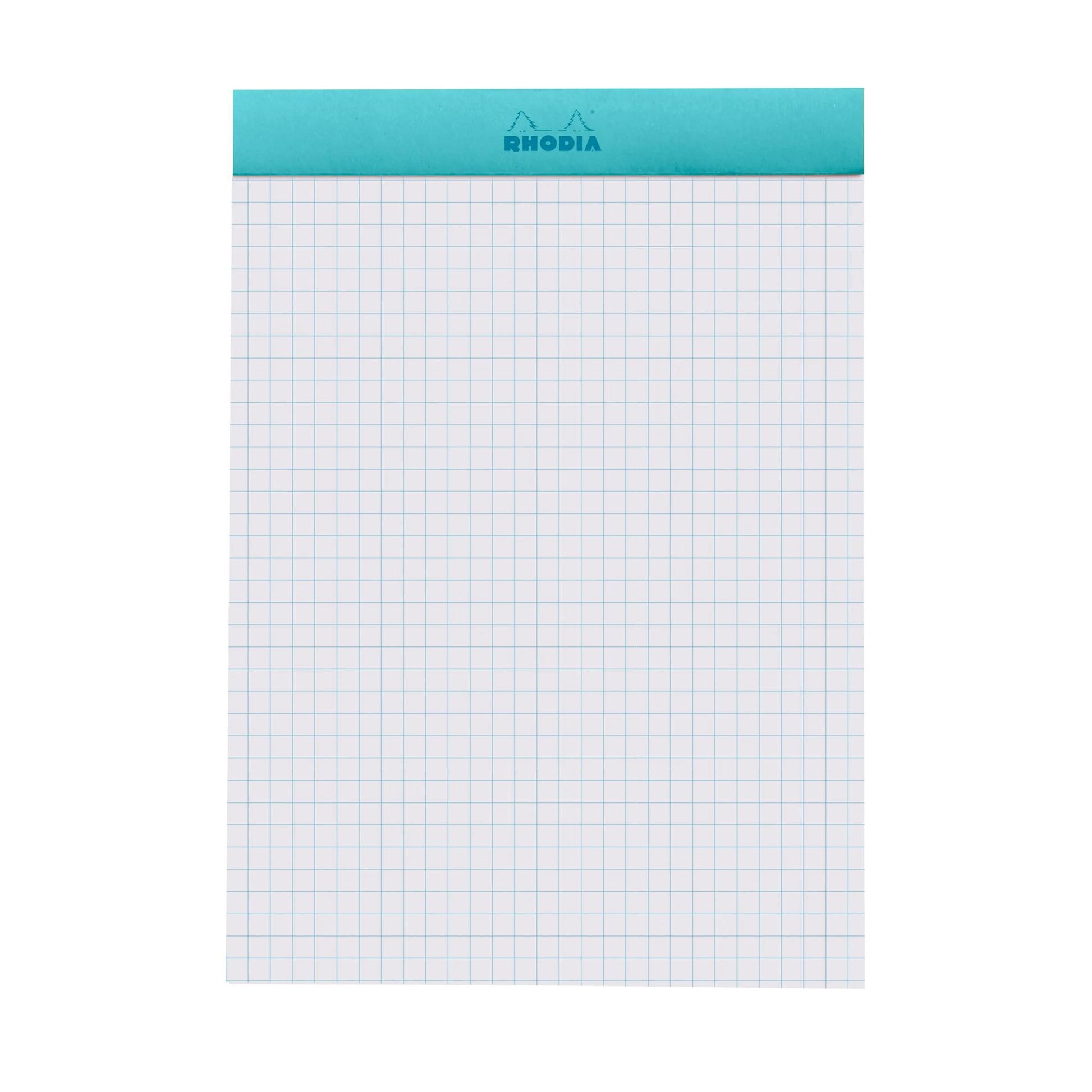 Rhodia No. 16 Top Stapled Notepad A5 Grid Azure Blue