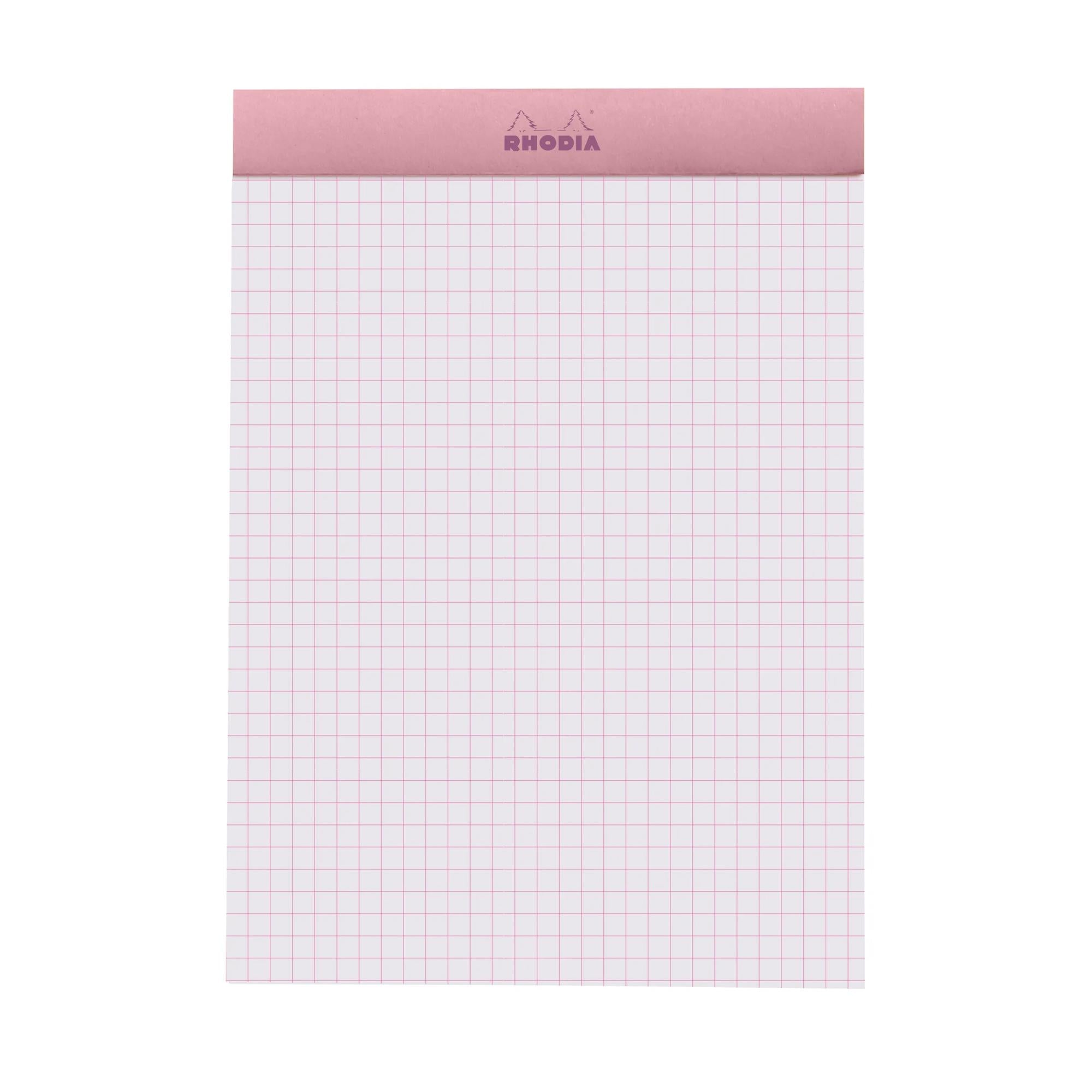 Rhodia No. 16 Top Stapled Notepad A5 Grid Rose