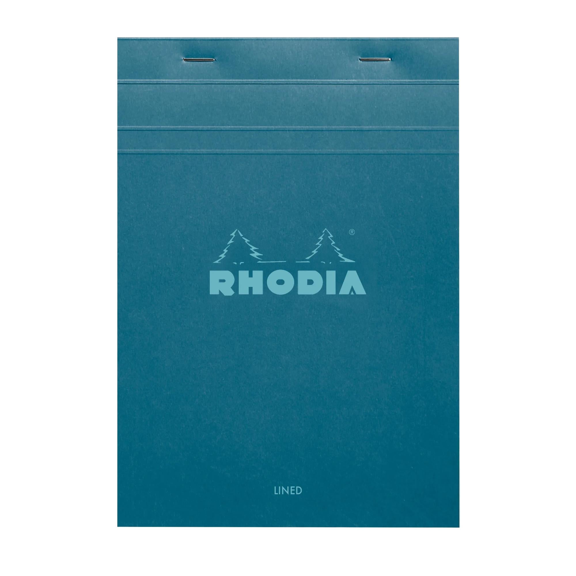 Rhodia No. 16 Top Stapled Notepad A5 Lined Peacock – Carte Blanche