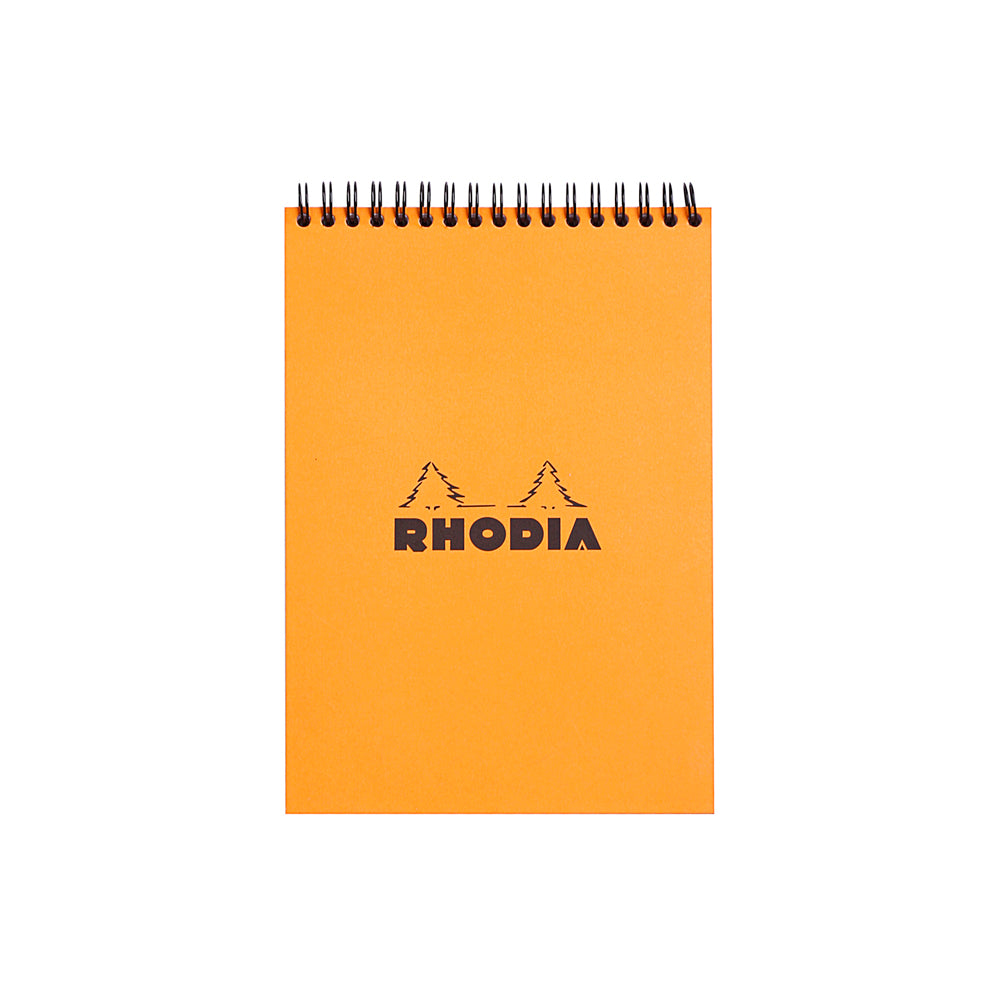 Rhodia Wirebound Notepad A5 Lined Orange