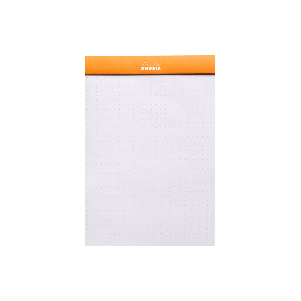 Rhodia No. 16 Top Stapled Notepad A5 Dot Grid Orange