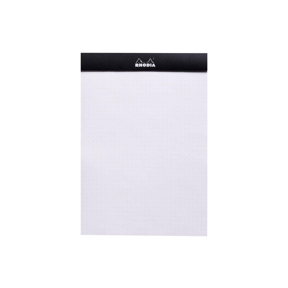 Rhodia No. 16 Top Stapled Notepad A5 Dot Grid Black