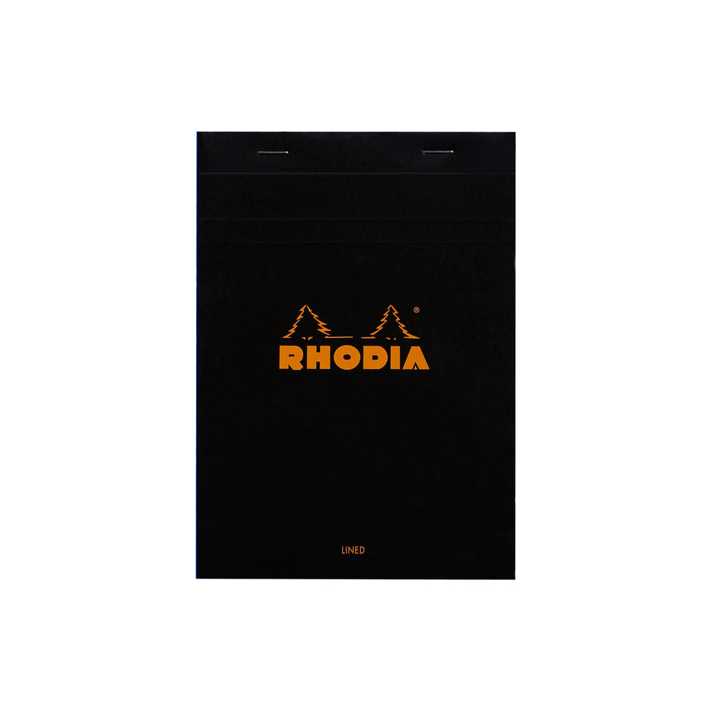 Rhodia No. 16 Top Stapled Notepad A5 Lined Black