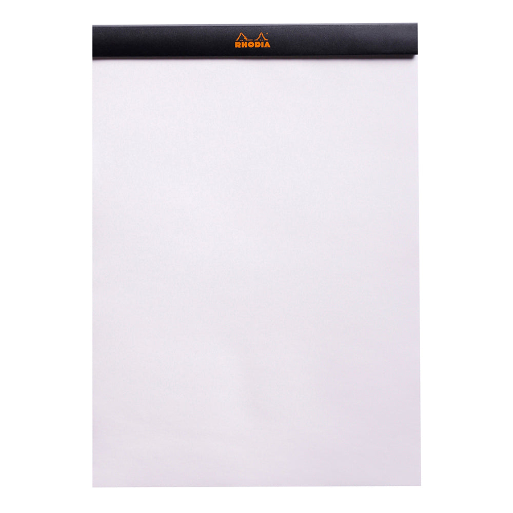 Rhodia No. 18 Top Stapled Notepad A4 Blank Black